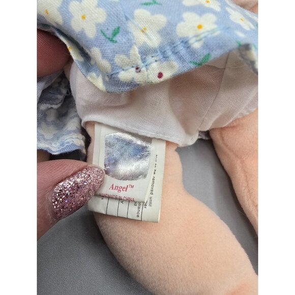 Ty Beanie Kids ANGEL 11" Doll Toy Blonde Hair Blue Floral Dress 2000 Vintage Tag - Picture 6 of 8